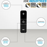 Universele LED Snoerdimmer | RVS Zwart | 0.3-50 Watt | ION INDUSTRIES