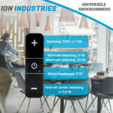Universele LED Snoerdimmer | RVS Zwart | 0.3-50 Watt | ION INDUSTRIES