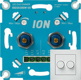 DUO LED Dimmer | Mat Witte Afdekplaat | 2x0.3-200 Watt | ION INDUSTRIES
