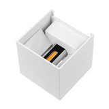 LED wandlamp Kansas Wit 2x3 Watt 3000K Dimbaar tweezijdig oplichtend Kubus IP65