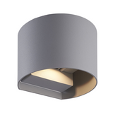 LED Wandlamp - Denver - Grijs - 6W - IP65 - Dimbaar - 3000K