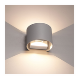 LED Wandlamp - Denver - Grijs - 6W - IP65 - Dimbaar - 3000K