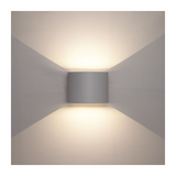 LED Wandlamp - Denver - Grijs - 6W - IP65 - Dimbaar - 3000K