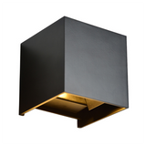 Wandlamp - Led Cube Light - 2x3W - Dimbaar - Zwart - 3000K