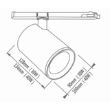 Led Railspot - CRI>97 - 38° - 3-Fase - Zwart