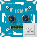 DUO LED Dimmer | Helderwitte Afdekplaat | 2x0.3-200 Watt | ION INDUSTRIES