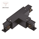 Led Railverlichting - Koppelstuk - T-vorm Links 2 - Zwart