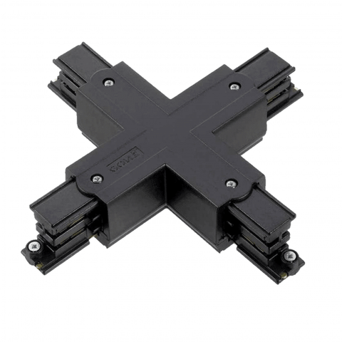 Led Railverlichting - Koppelstuk - X-vorm - Zwart