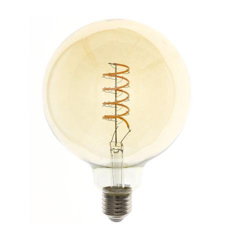 LED Lamp E27 - Dimbaar - Globe-L - Amber - 4W - 2200K - Extra warm wit - Ø125mm