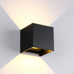 Wandlamp - Led Cube Light - 2x3W - Dimbaar - Zwart - 3000K